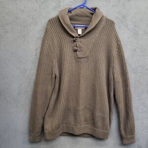 Duluth Trading Infantry Brigadier Shawl‎ Collar Sweater Mens XLT  Wool Blend